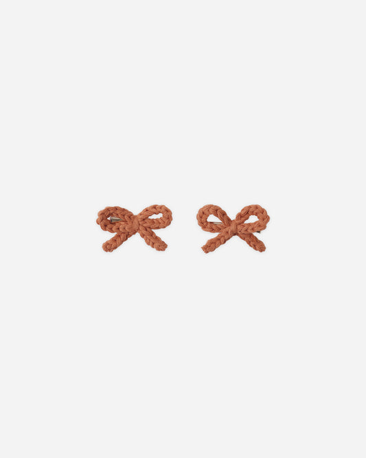 Crochet Bow Clips || Poppy