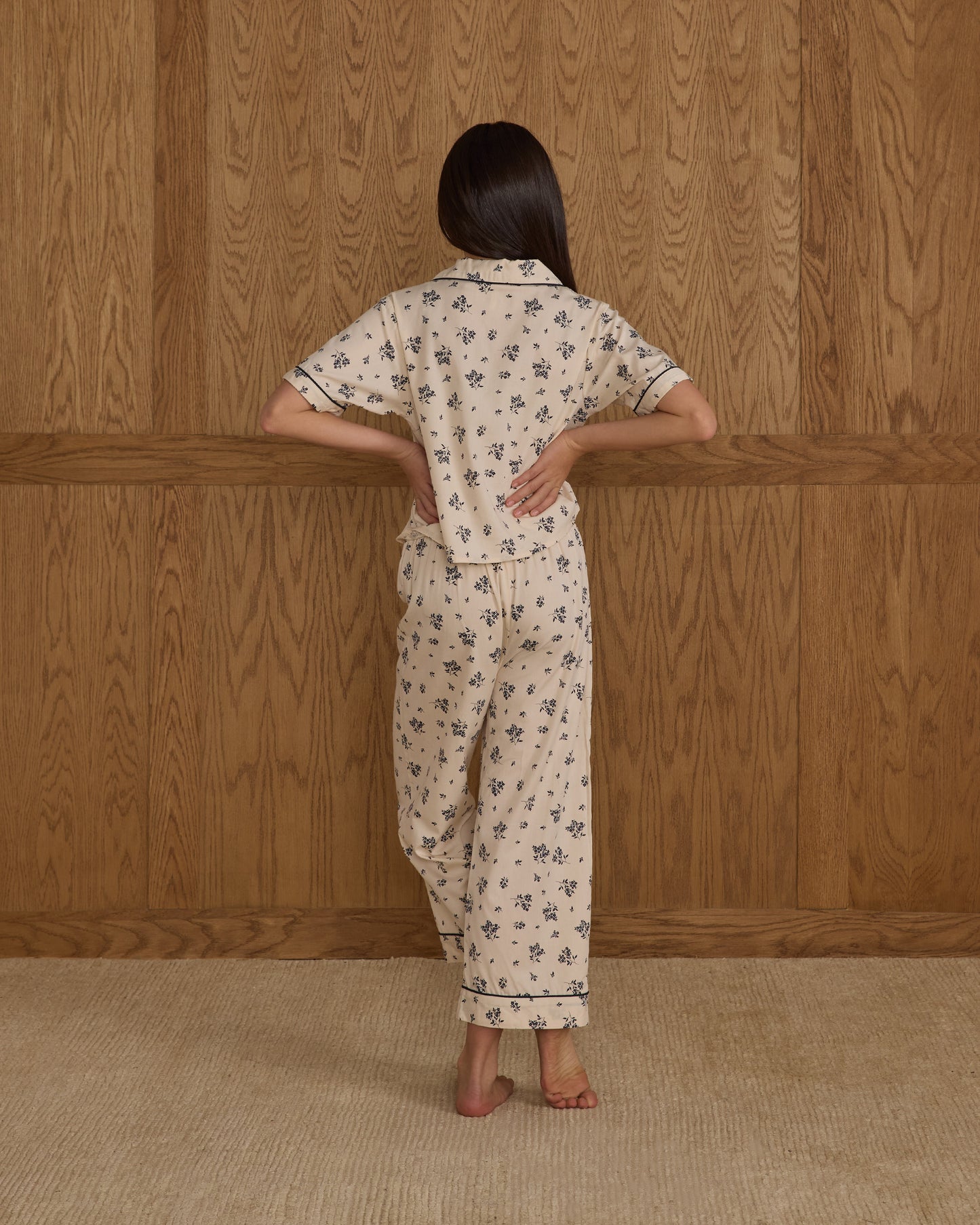 Woven Pajama Set || Blue Floral - Teen