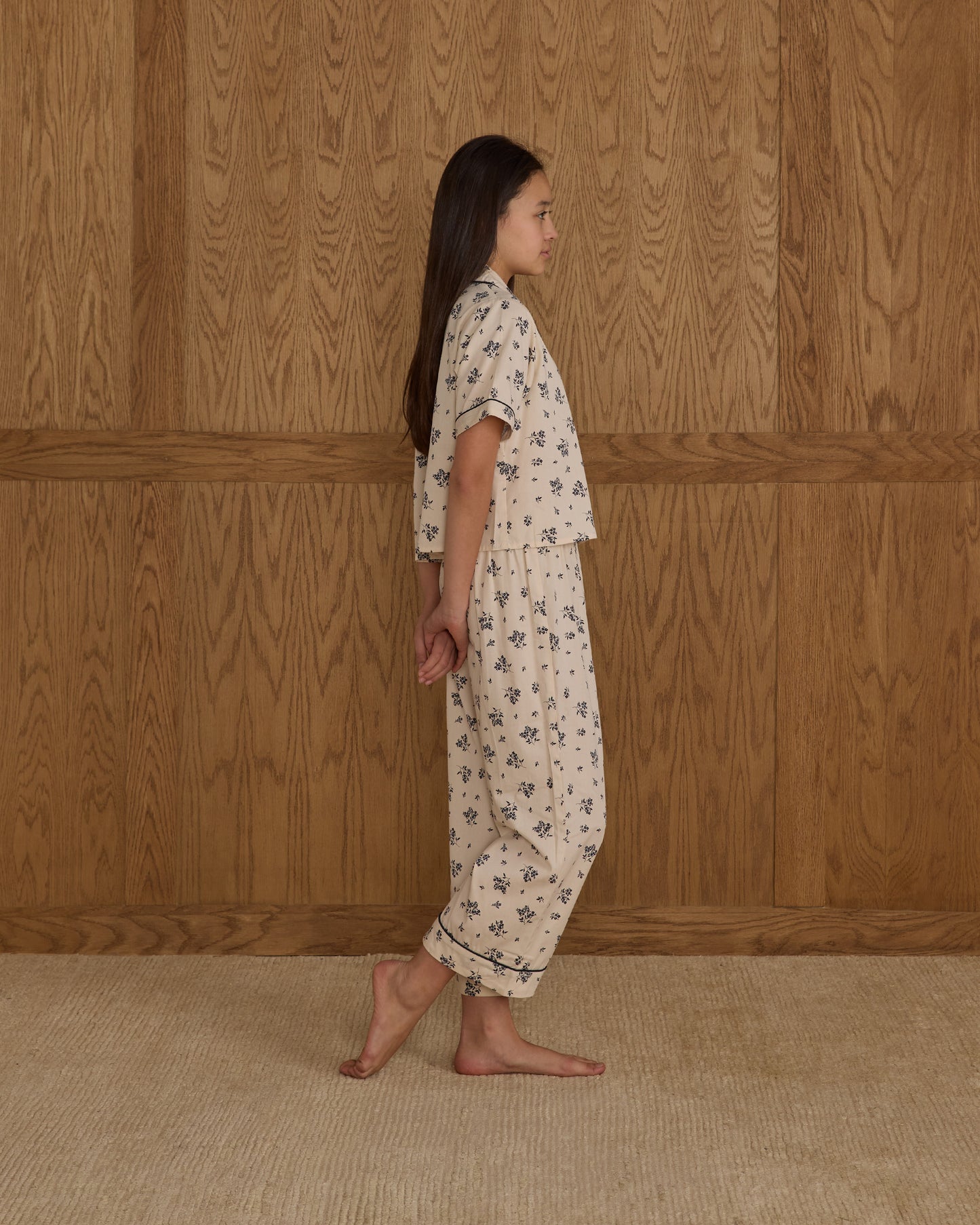 Woven Pajama Set || Blue Floral - Teen