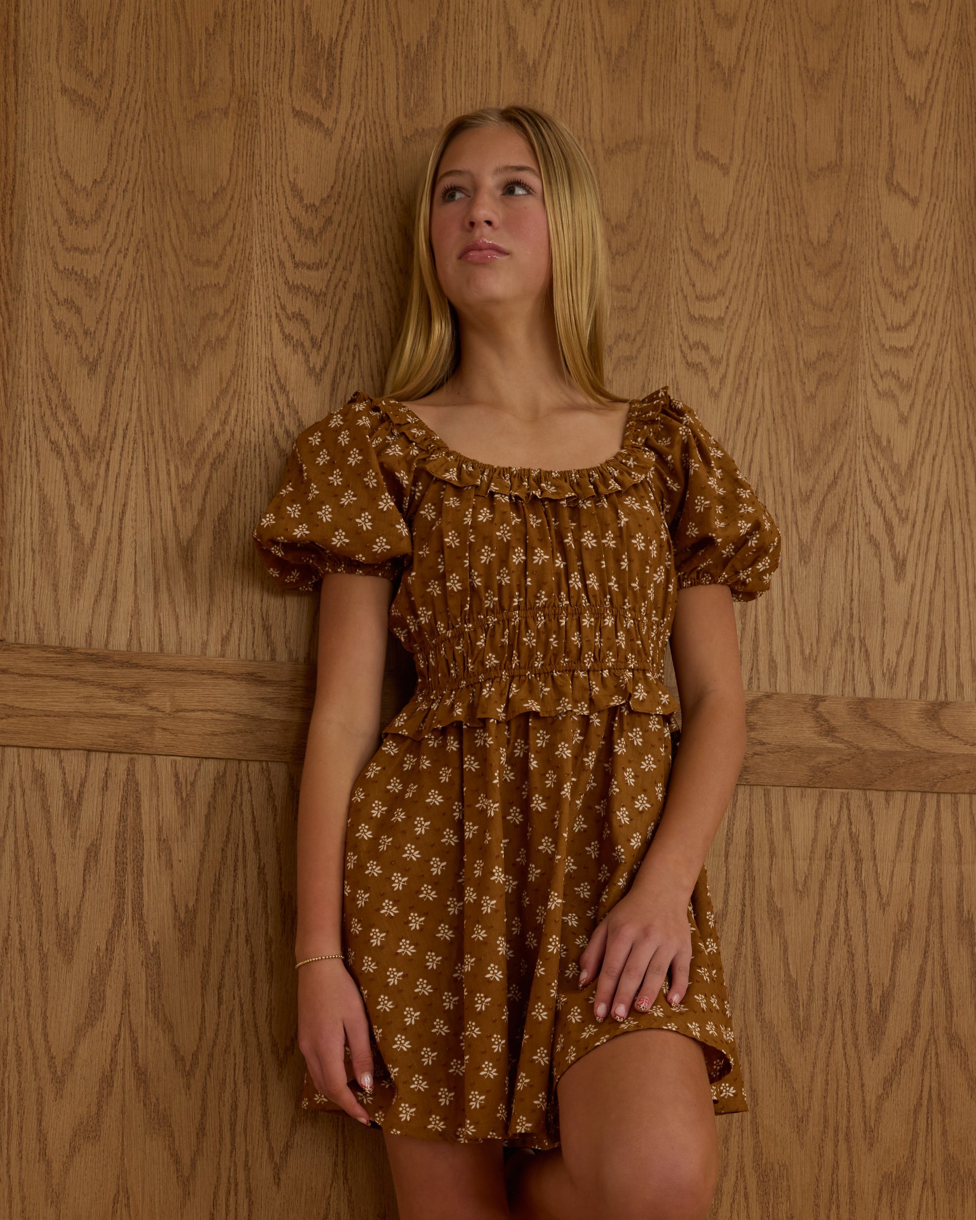 Shayla Dress || Golden Fleur - Teen ROBINriley Shayla Dress || Golden Fleur - Teen ROBINriley