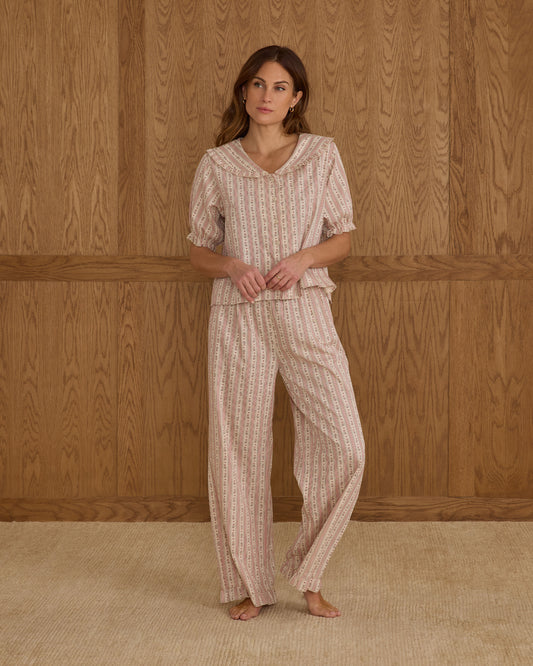 Women's Ruffle Pajamas | Candy Cane Stripe