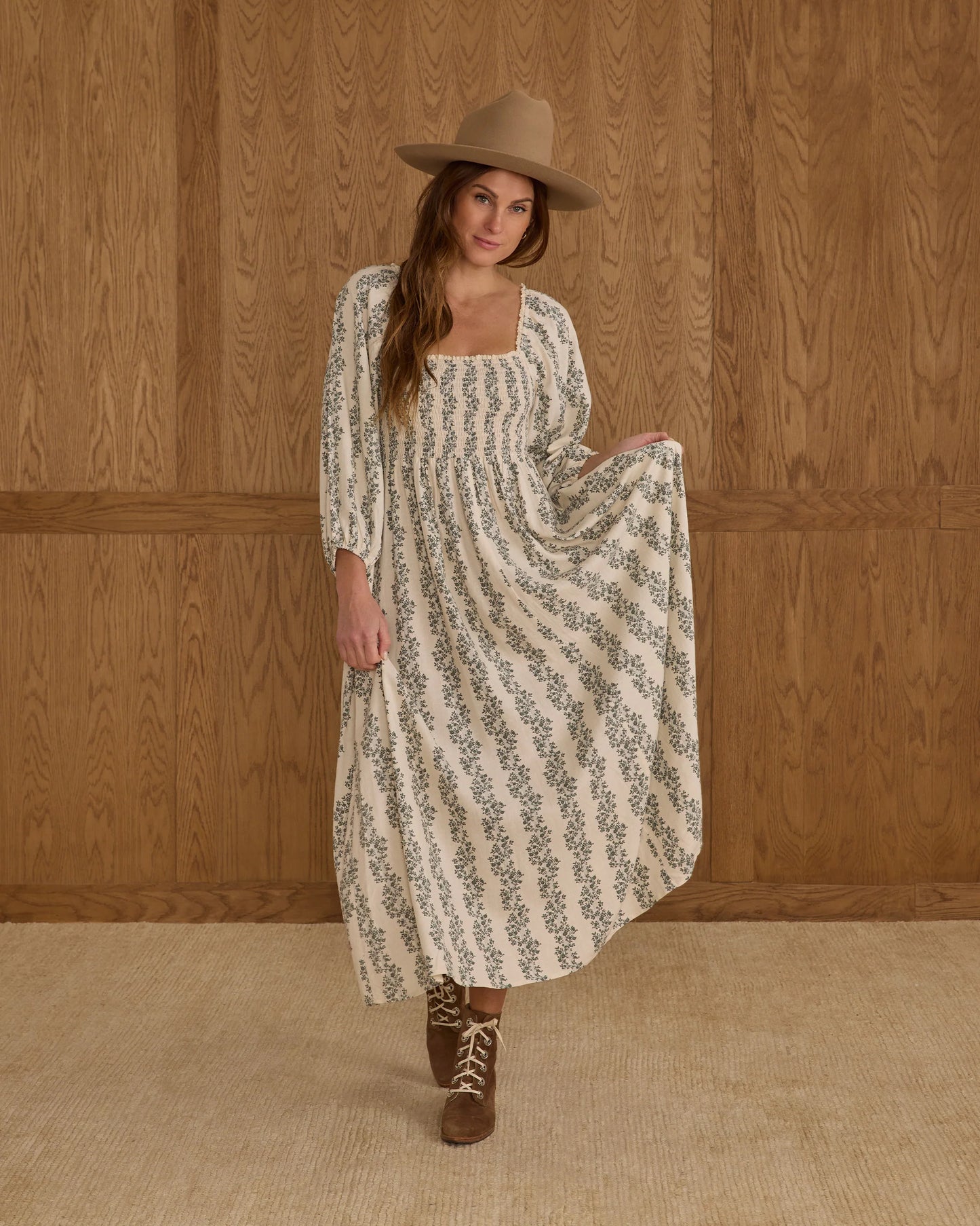 Women's Della Dress | Green Vines