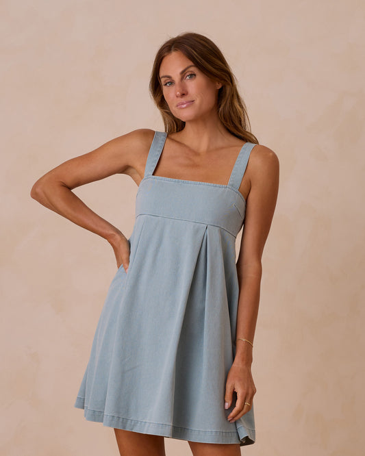 Women's Denim Mini Dress || Ocean