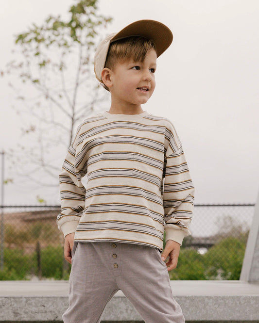 Relaxed Long Sleeve Tee | Vintage Stripe