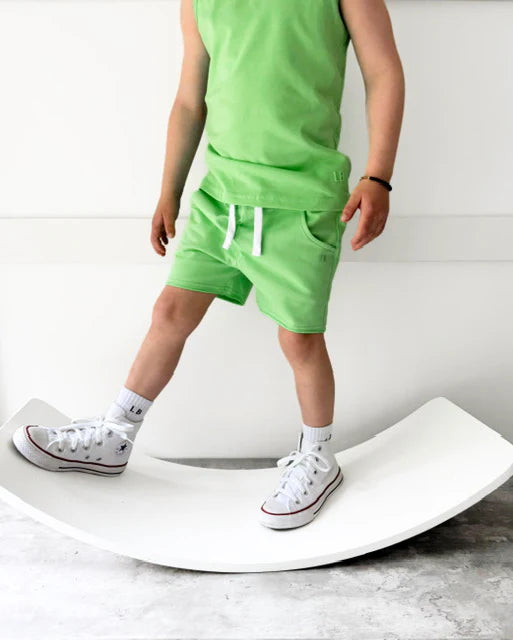 Raw Edge Harem Short | Electric Green