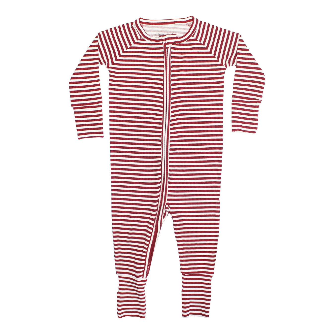 Ribbed Convertible Zip Sleeper | Red Stripe