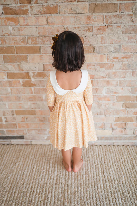 Rubina Twirl Dress | Custard Floral