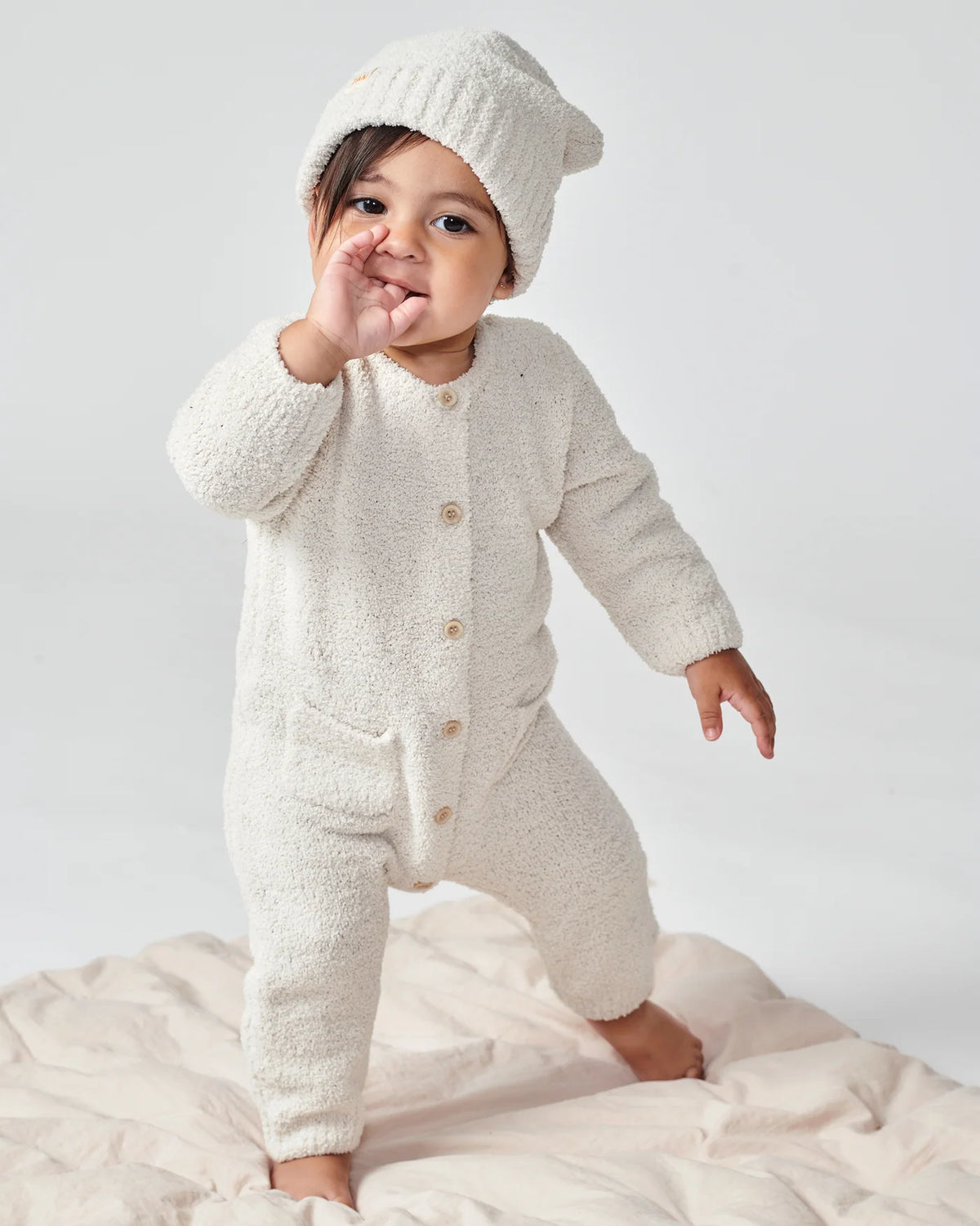 Fuzzy Jumpsuit | Ecru