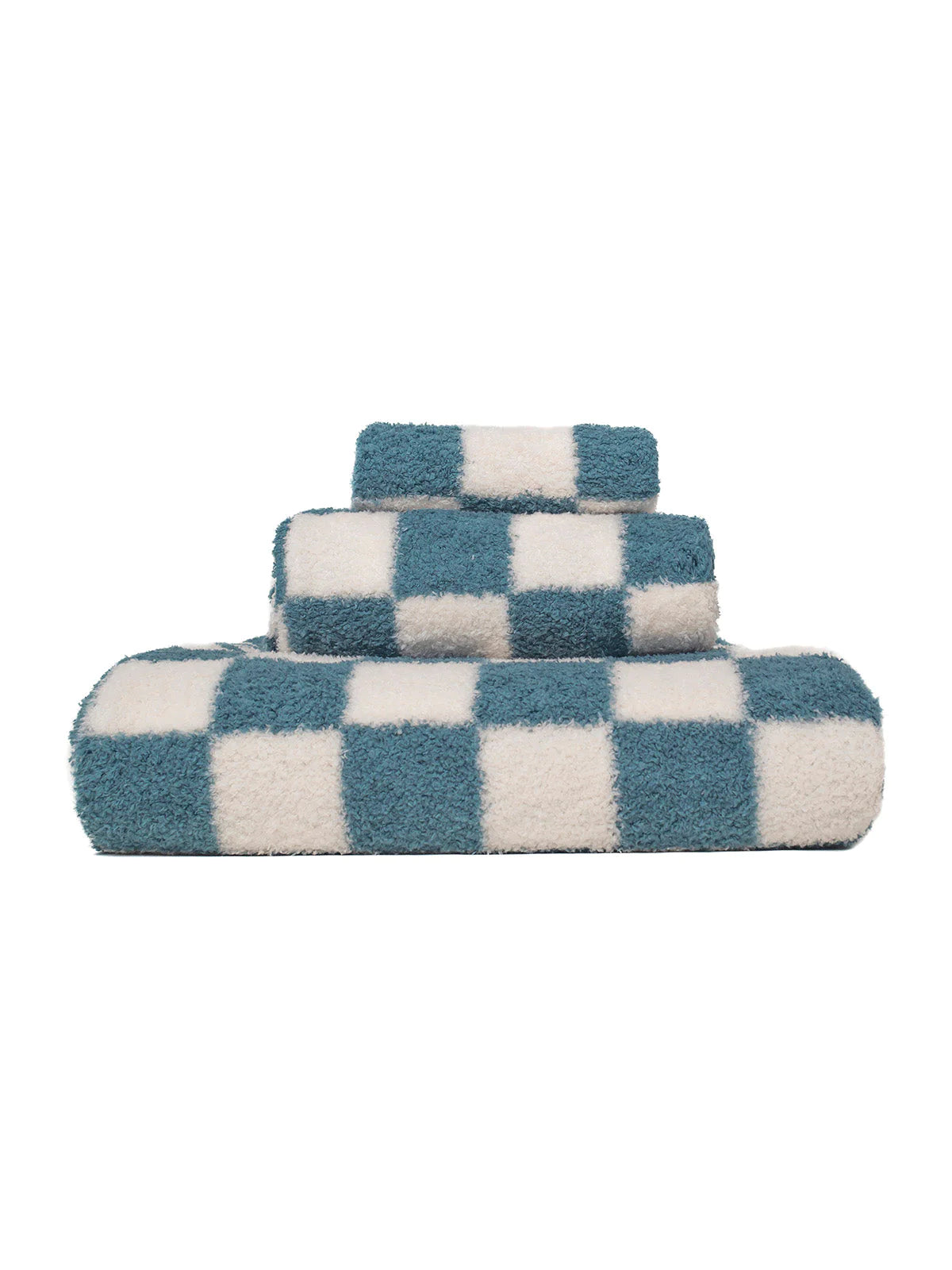 Plush Blanket | Steel Blue Check