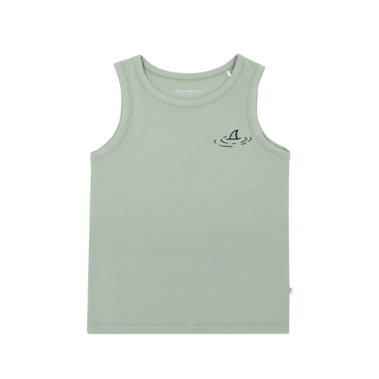 Shark Attack Bamboo Tank | Sage