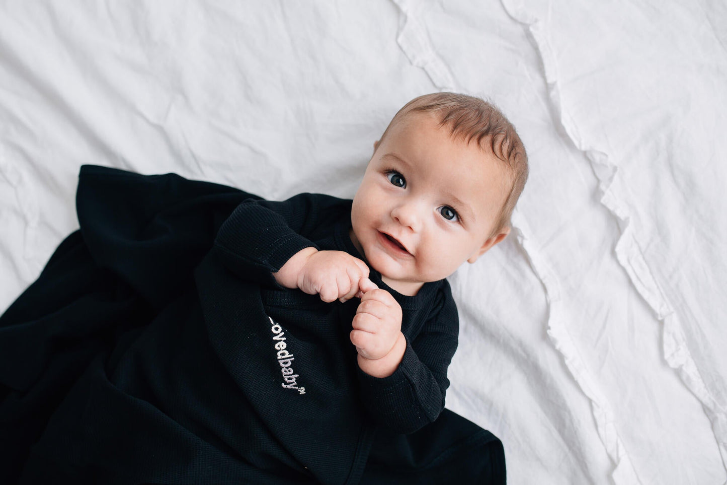 Organic Thermal Footie Sleeper | Black