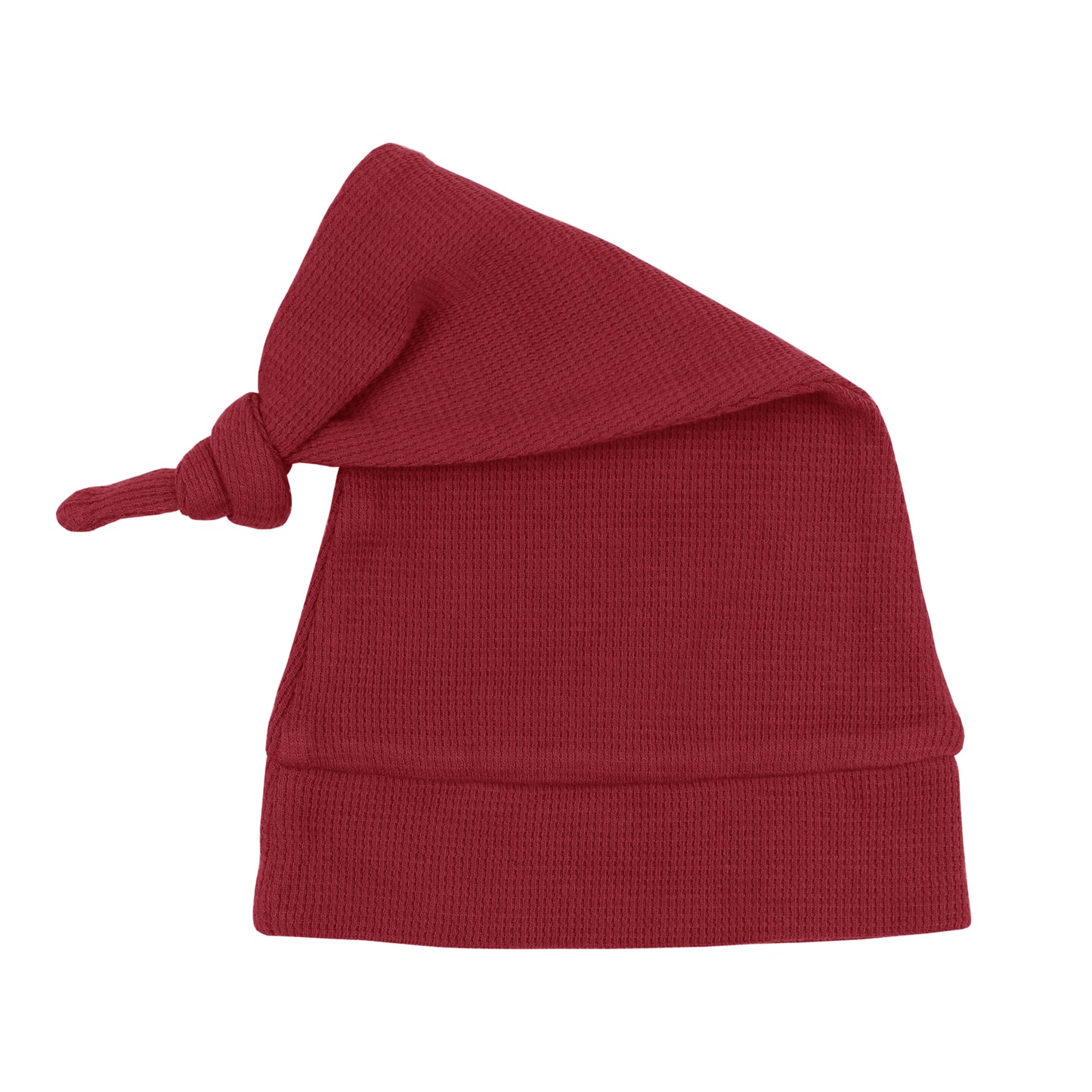 Organic Thermal Knotted Cap | Crimson