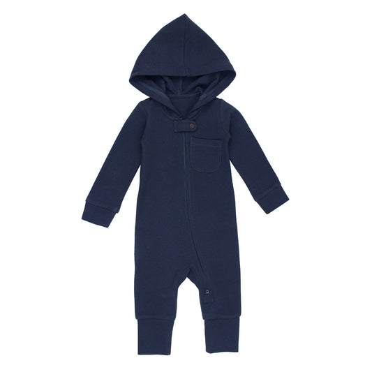 Thermal 2-Way Zip Hooded Jumpsuit | Midnight