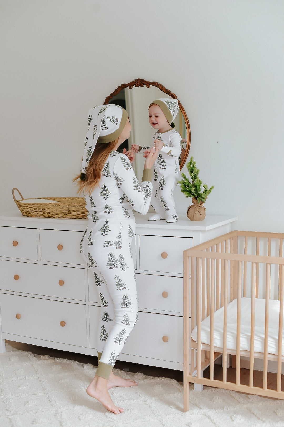 Women's Organic Holiday 2-Pc Lounge Set with Cap | Under The Tree
