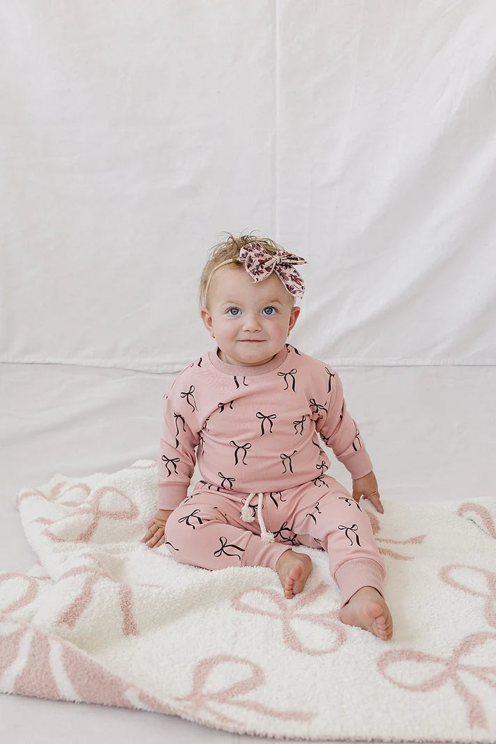 French Terry Set || Blush Bows