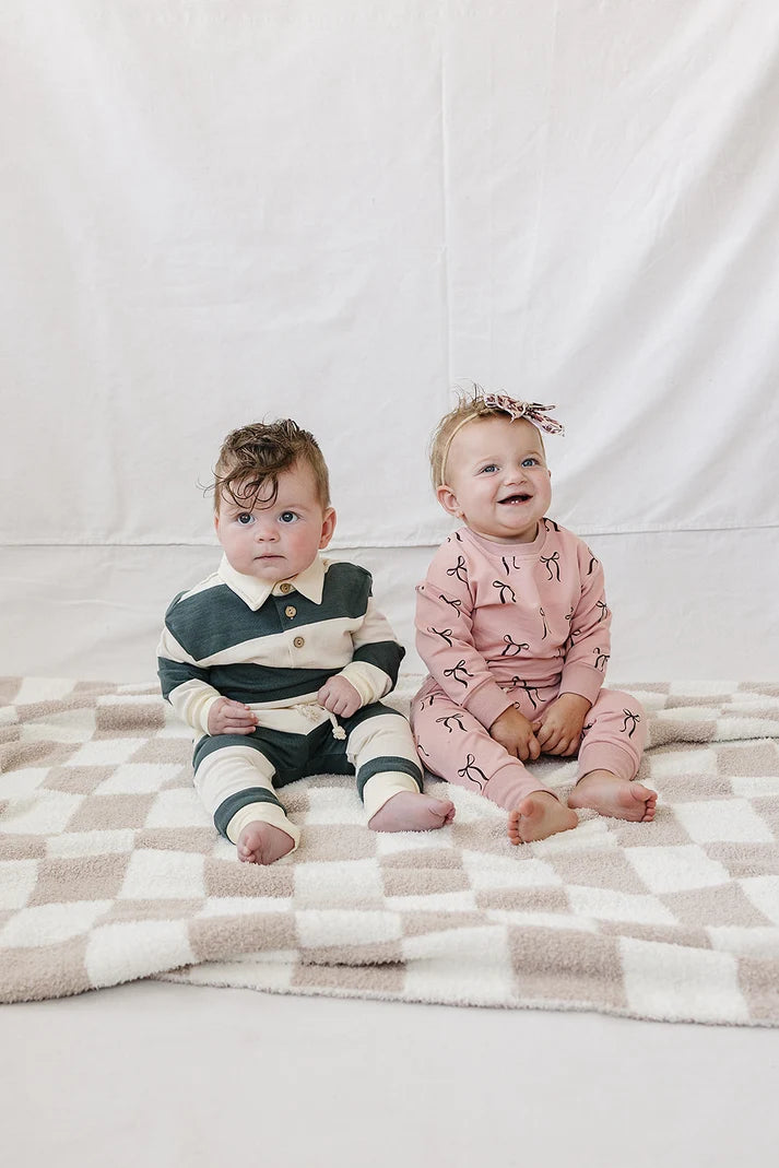 French Terry Set || Blush Bows