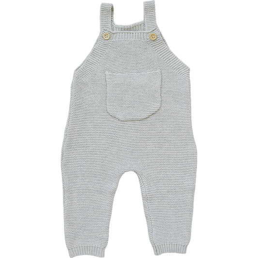 Light Grey Knit Overalls