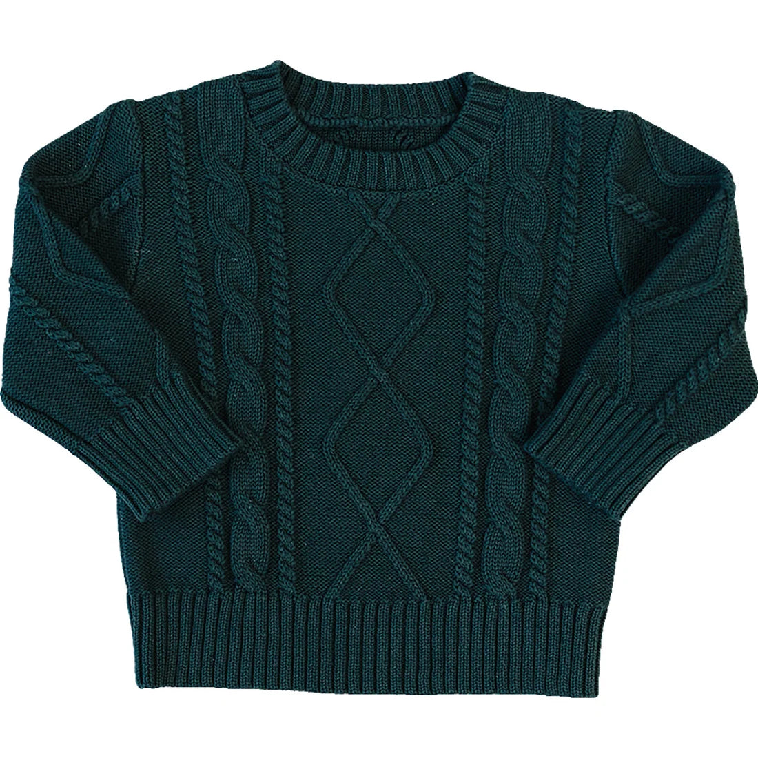 Cable Knit Sweater | Green