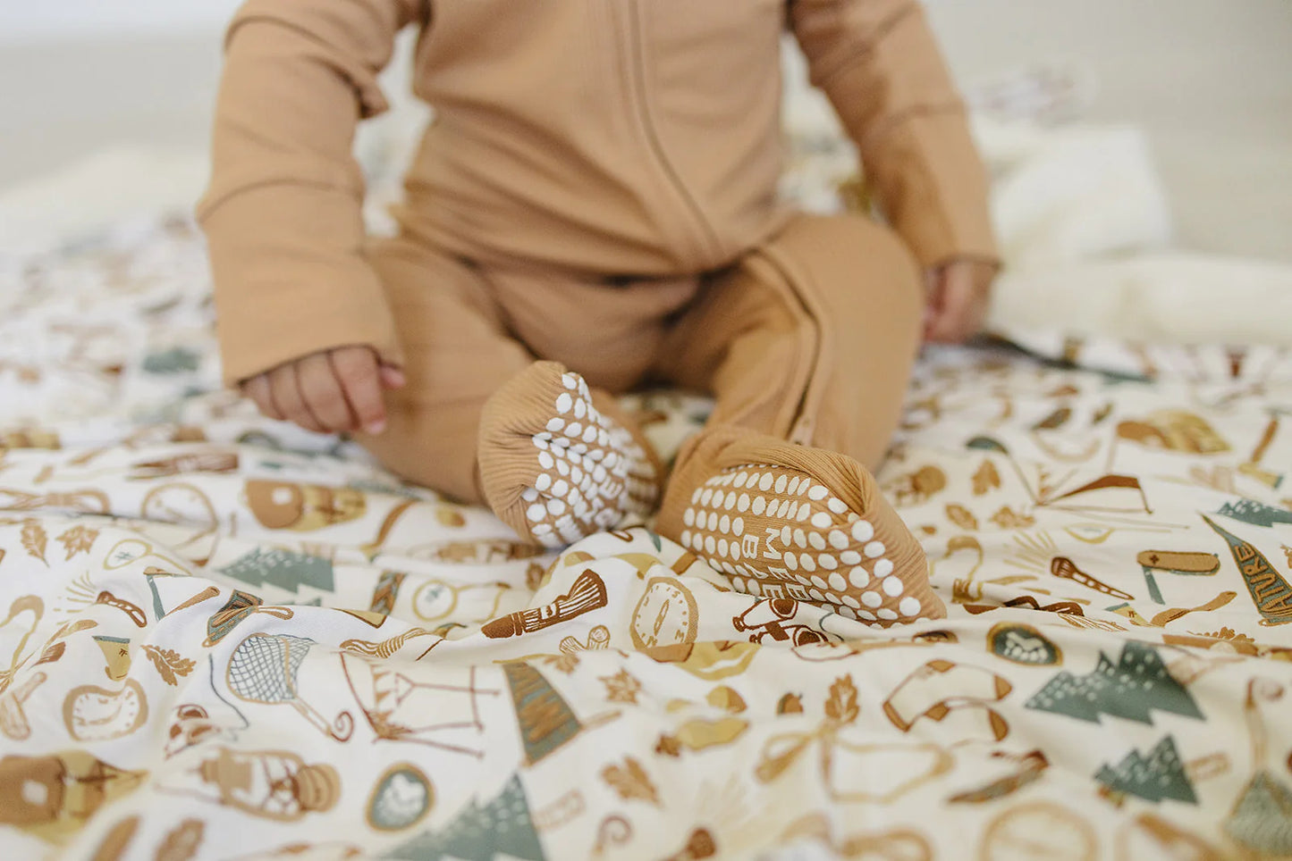 Ribbed Bamboo Zipper | Latte