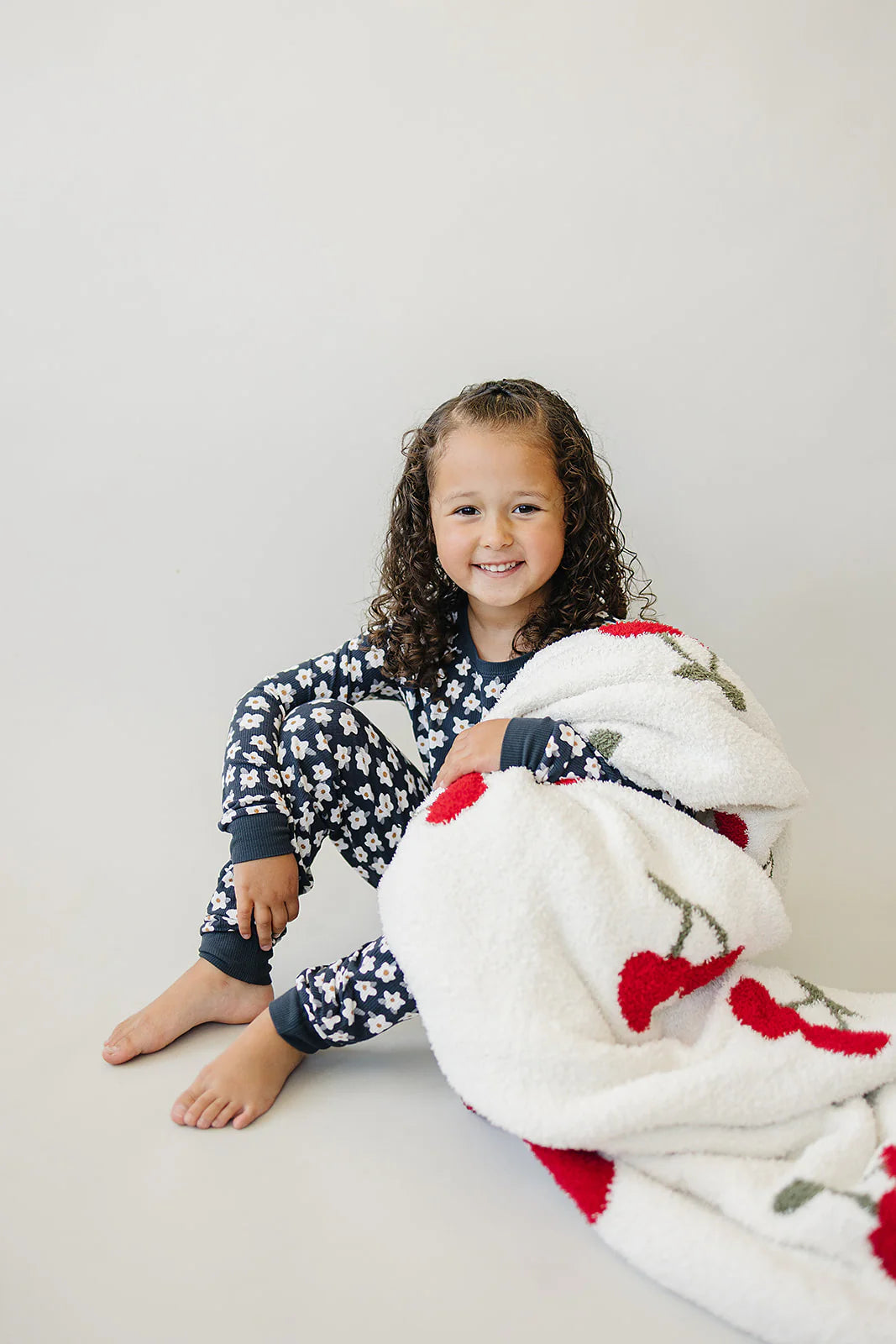 Ribbed Bamboo Cozy Set | Navy Daisy