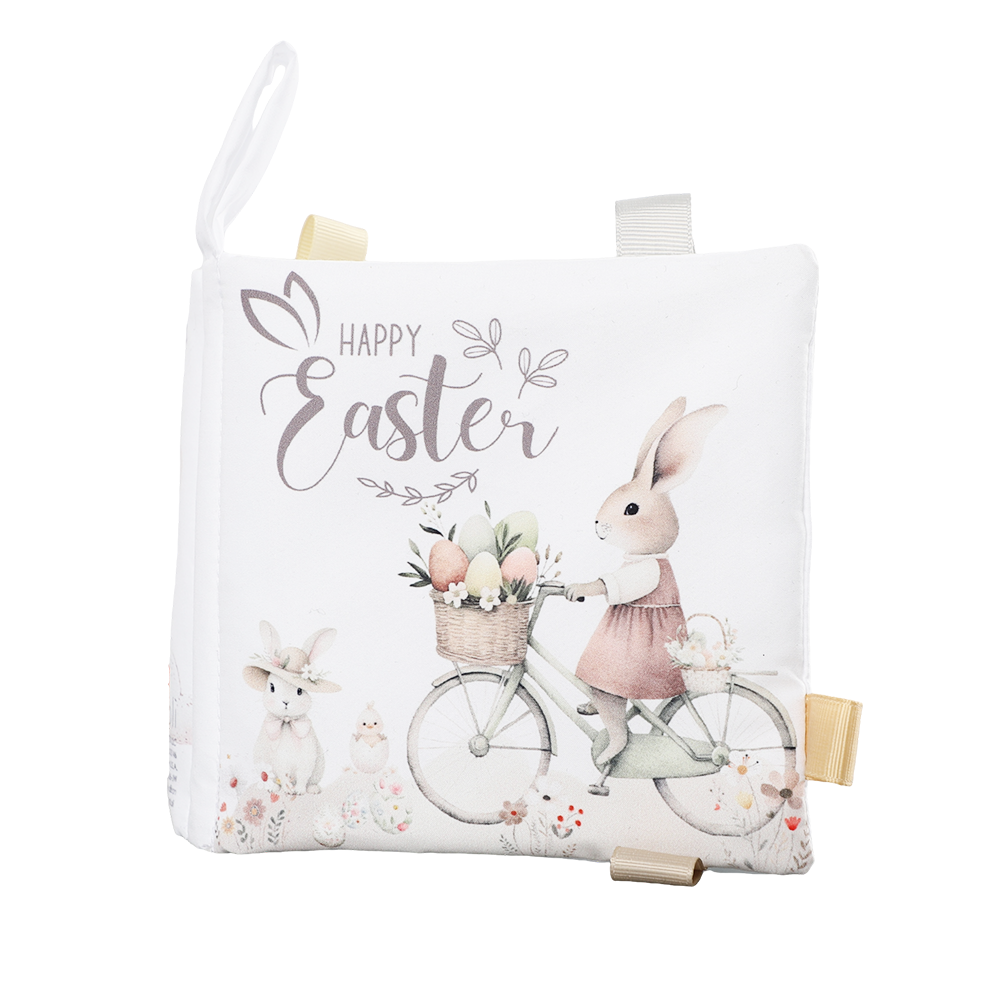 Happy Easter 10-Page Crinkle Soft Cloth Baby Book Taggies