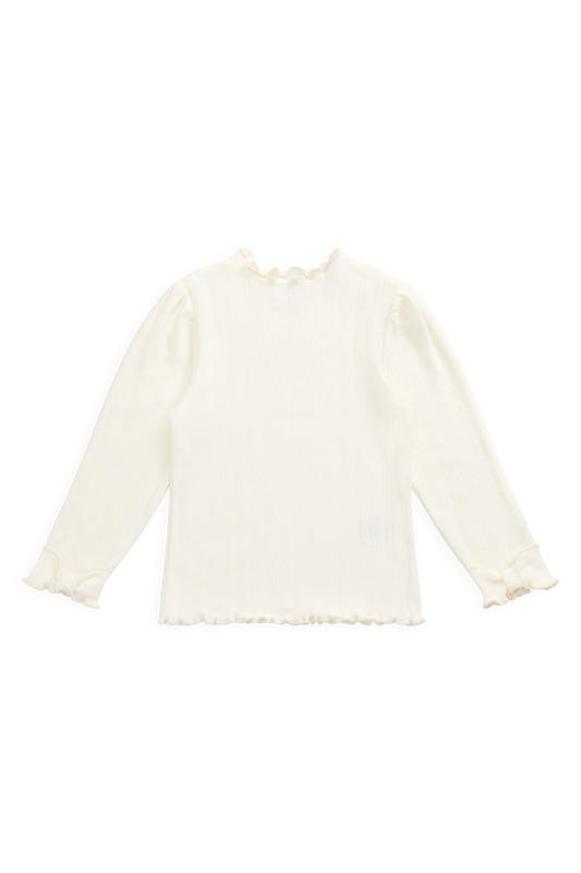 Organic Cotton Pointelle Eliane Top | Parchment