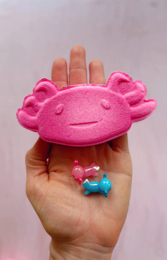 Axolotl Bath Bomb (with toy inside!)
