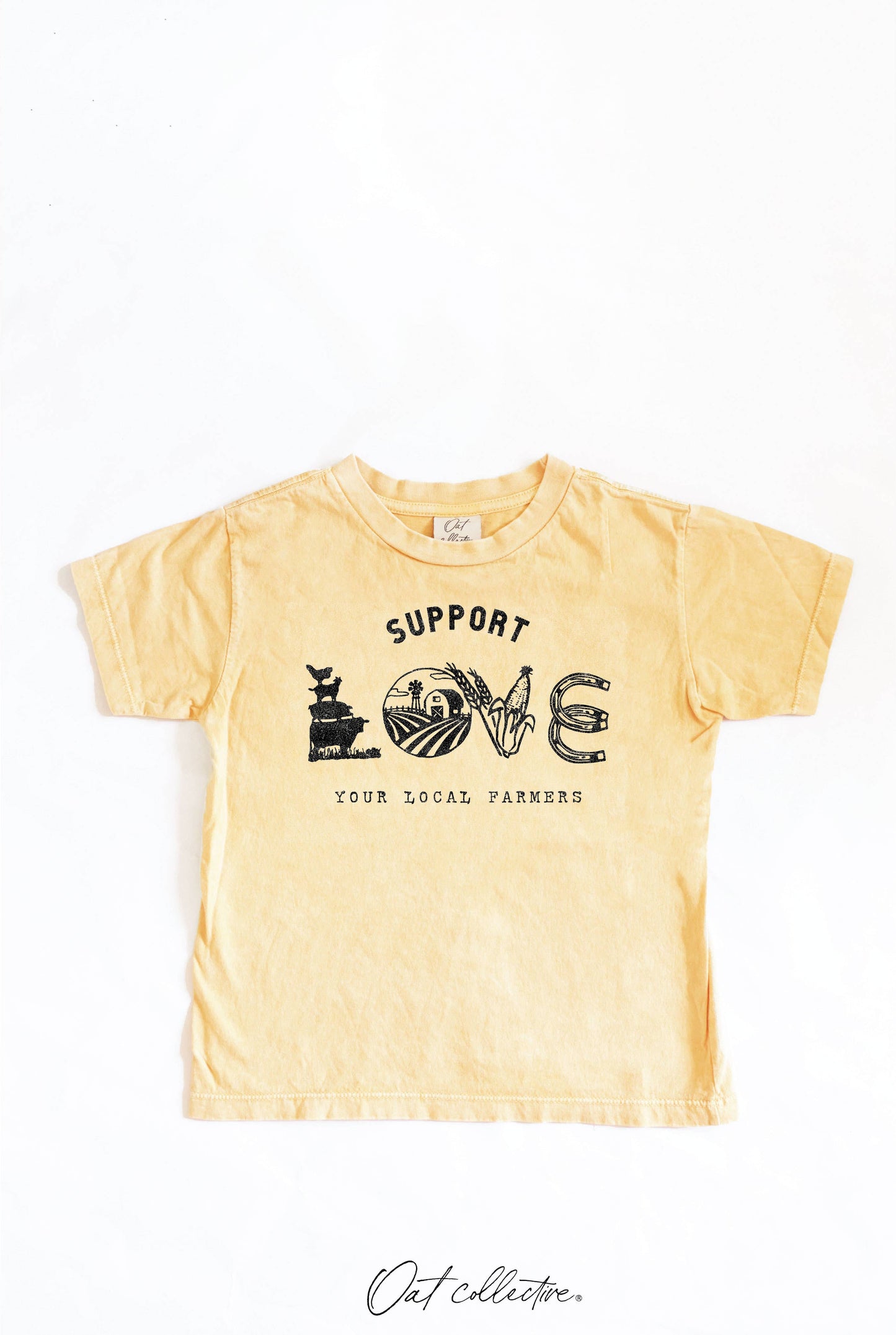 Support Your Local Farmers Graphic Top | Golden