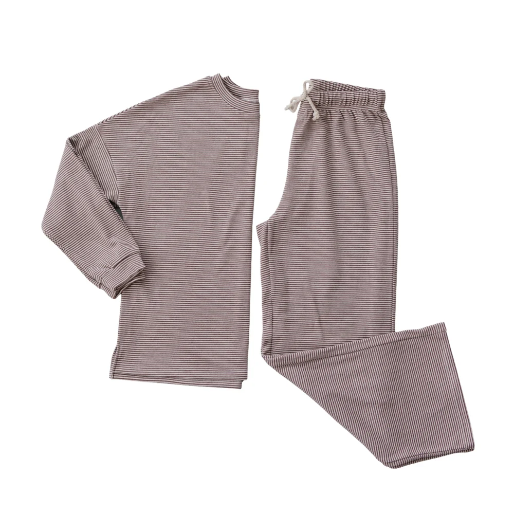 Womens Striped Loungewear Set
