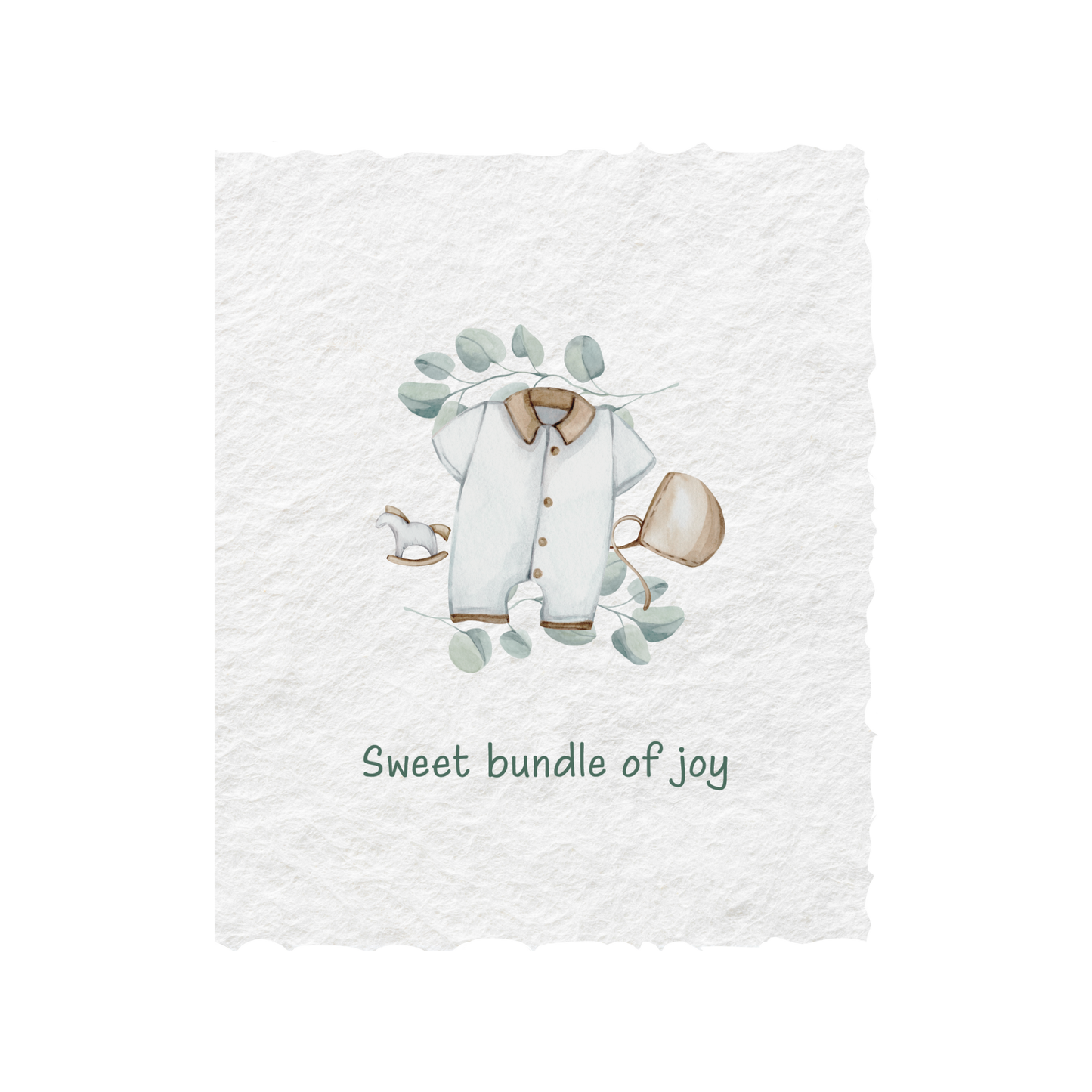 Sweet Bundle of Joy (Boy) | Greeting Card + Decor