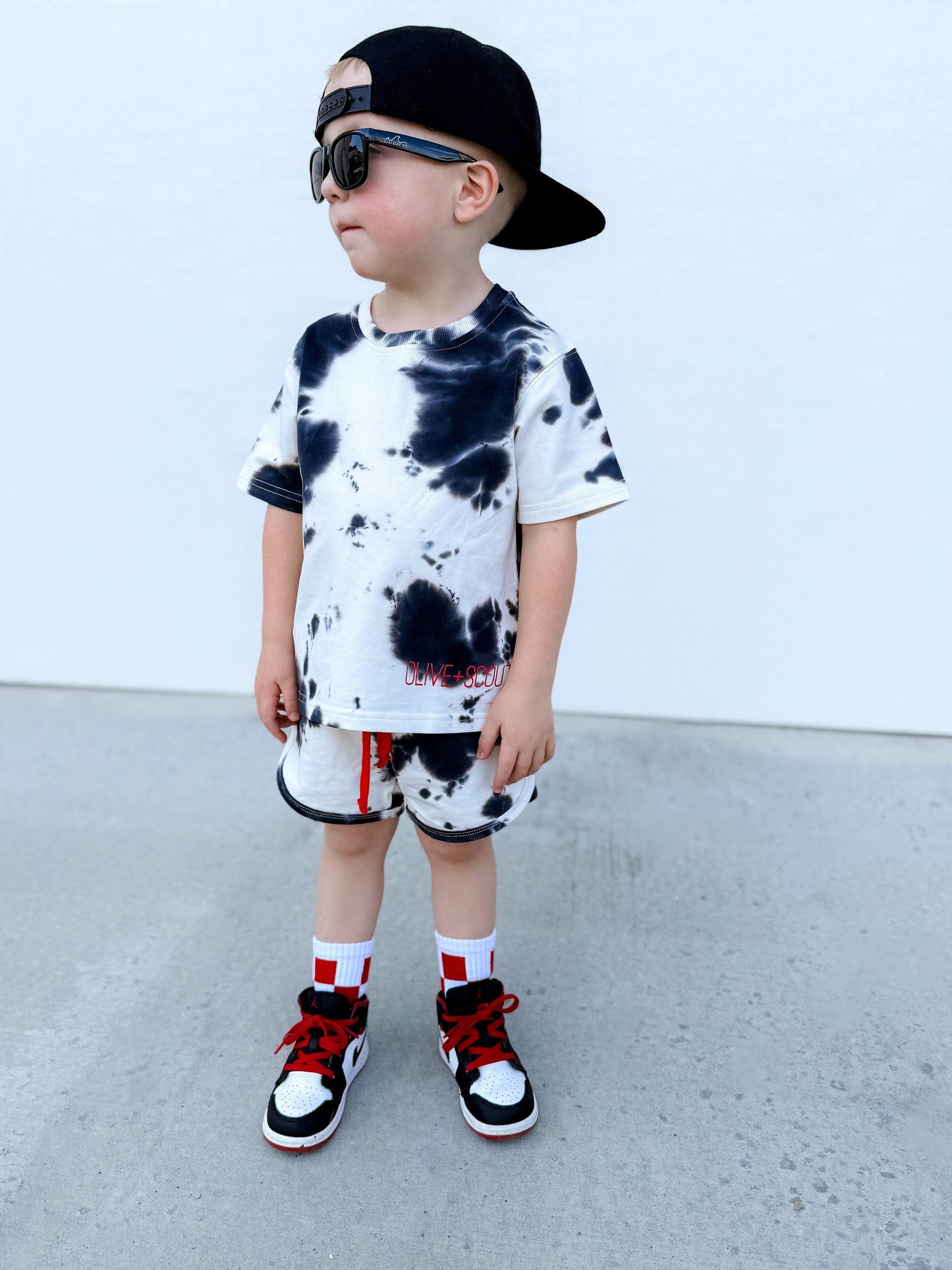 Red + White Checker Sock