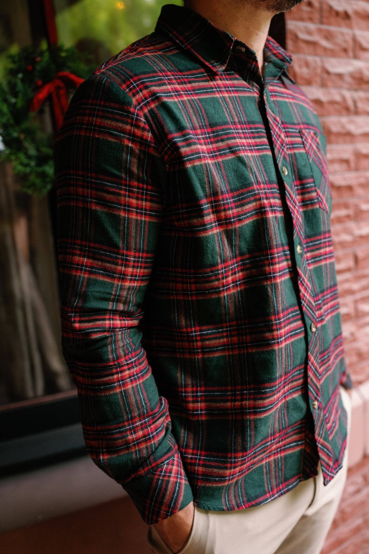 Men's John Shirt | Evergreen Plaid