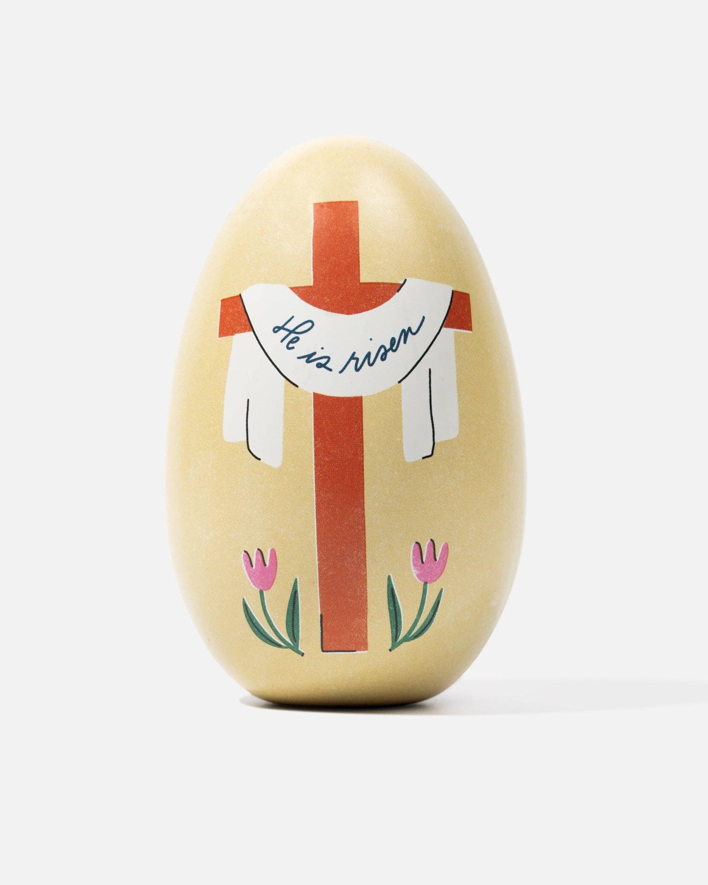 He is Risen Cross Easter Egg Tin