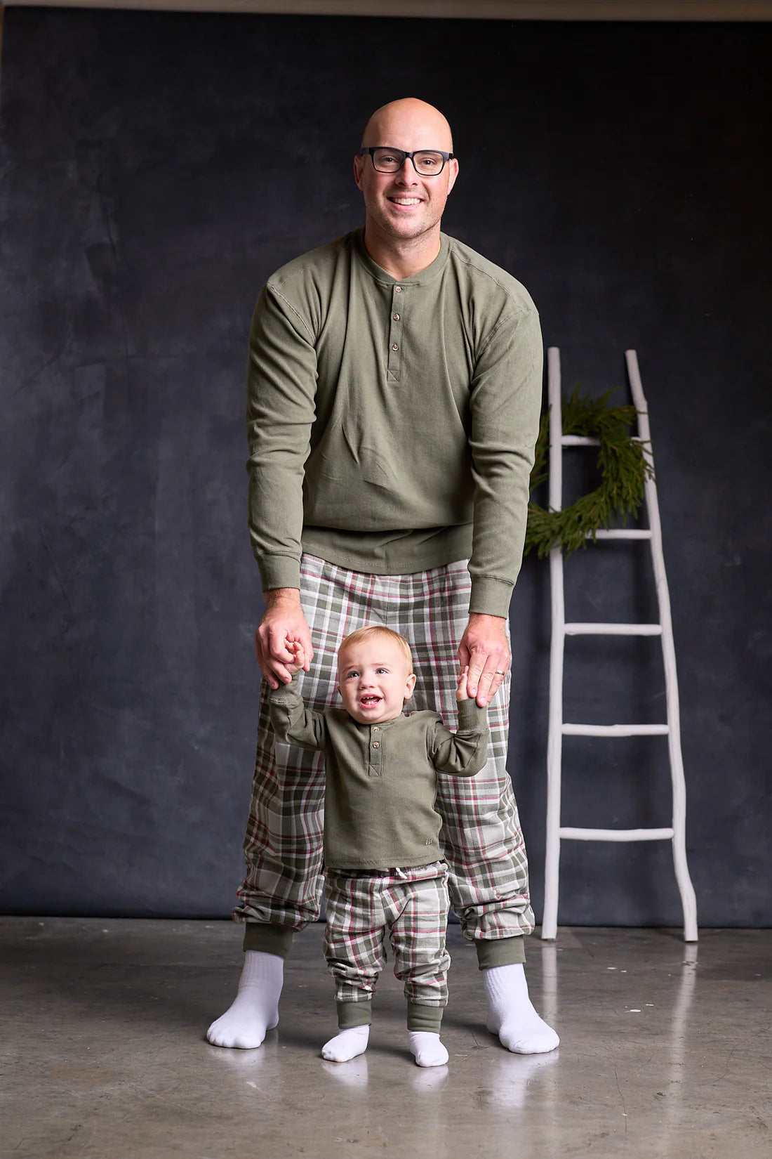 ADULT Ribbed Henley | Pine