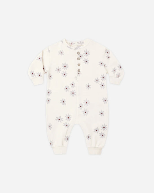 Relaxed Fleece Jumpsuit | Blue Daisy