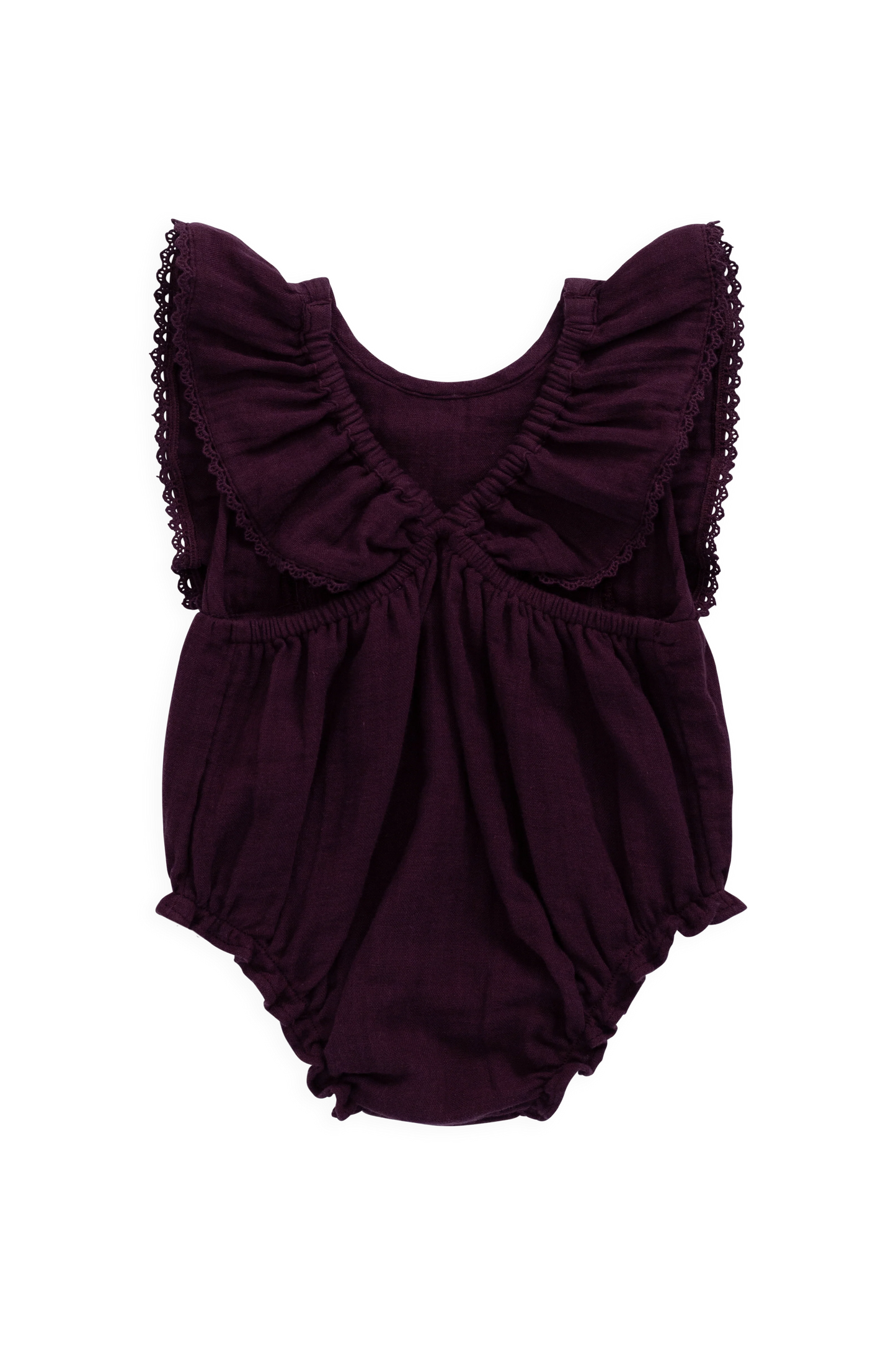 Organic Cotton Muslin Beatrice Romper | Fig
