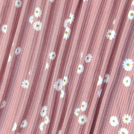 Bamboo Pajama Set | Mauve Blooms Small Ribbed