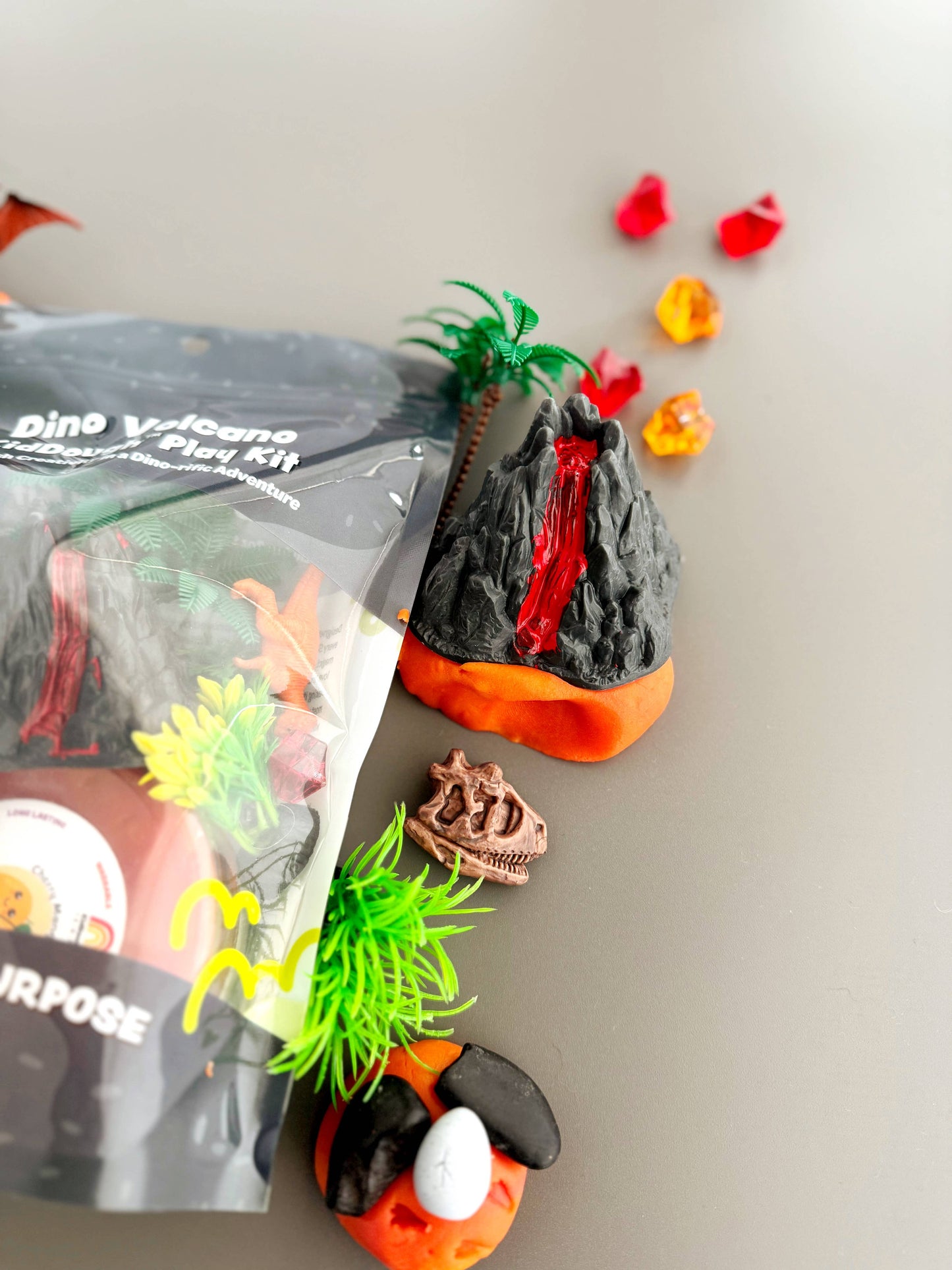 Dino Volcano (Cherry Mango) KidDough Play Kit