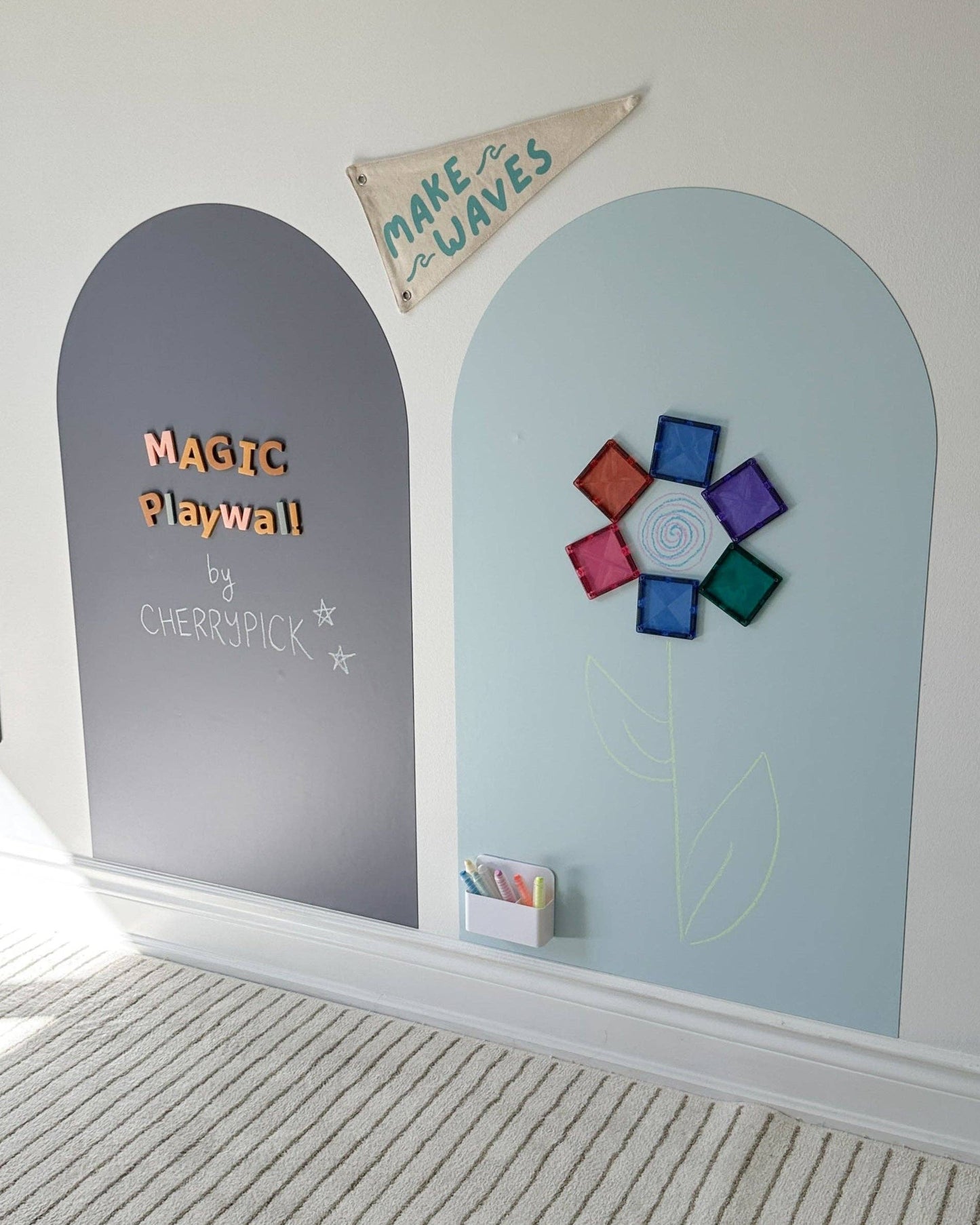 Magic Playwall - Arch Magnetic Wall Decal for Kids | Caramel