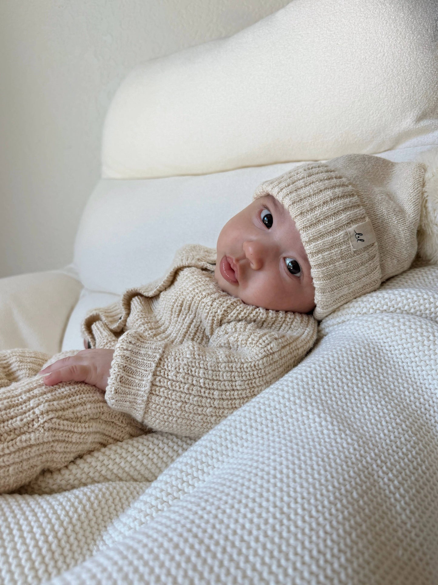 Classic Chunky Knit Jumpsuit | French Cream