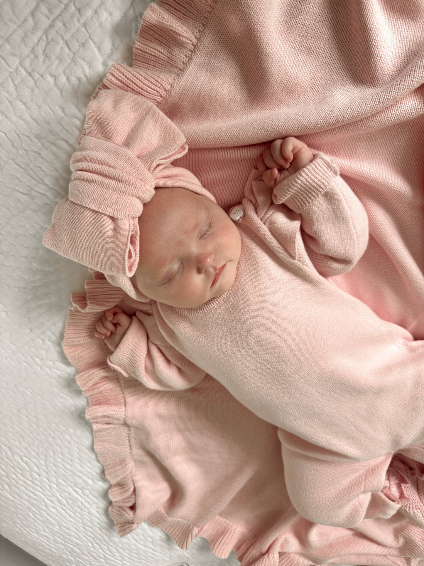 Classic Bow Headband :Powder Pink / 0-12m