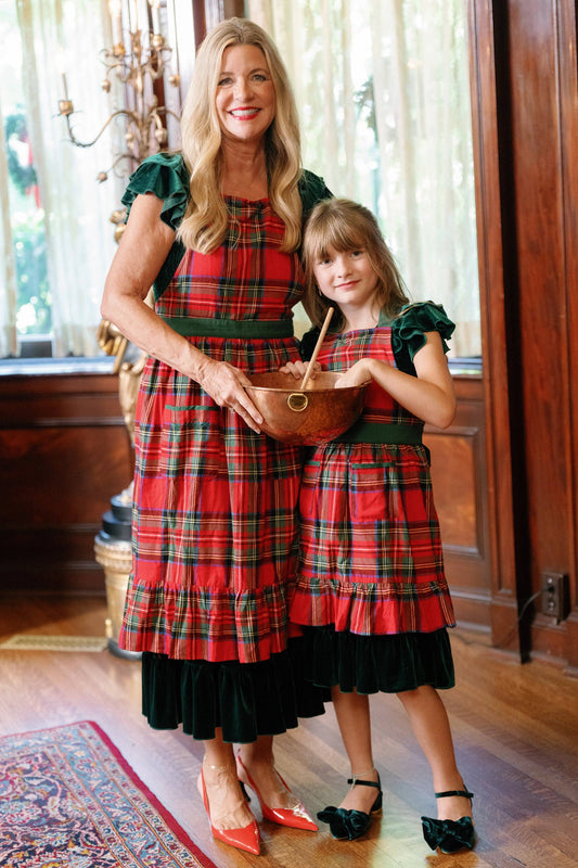 Mini Ivy Apron | Holiday Plaid