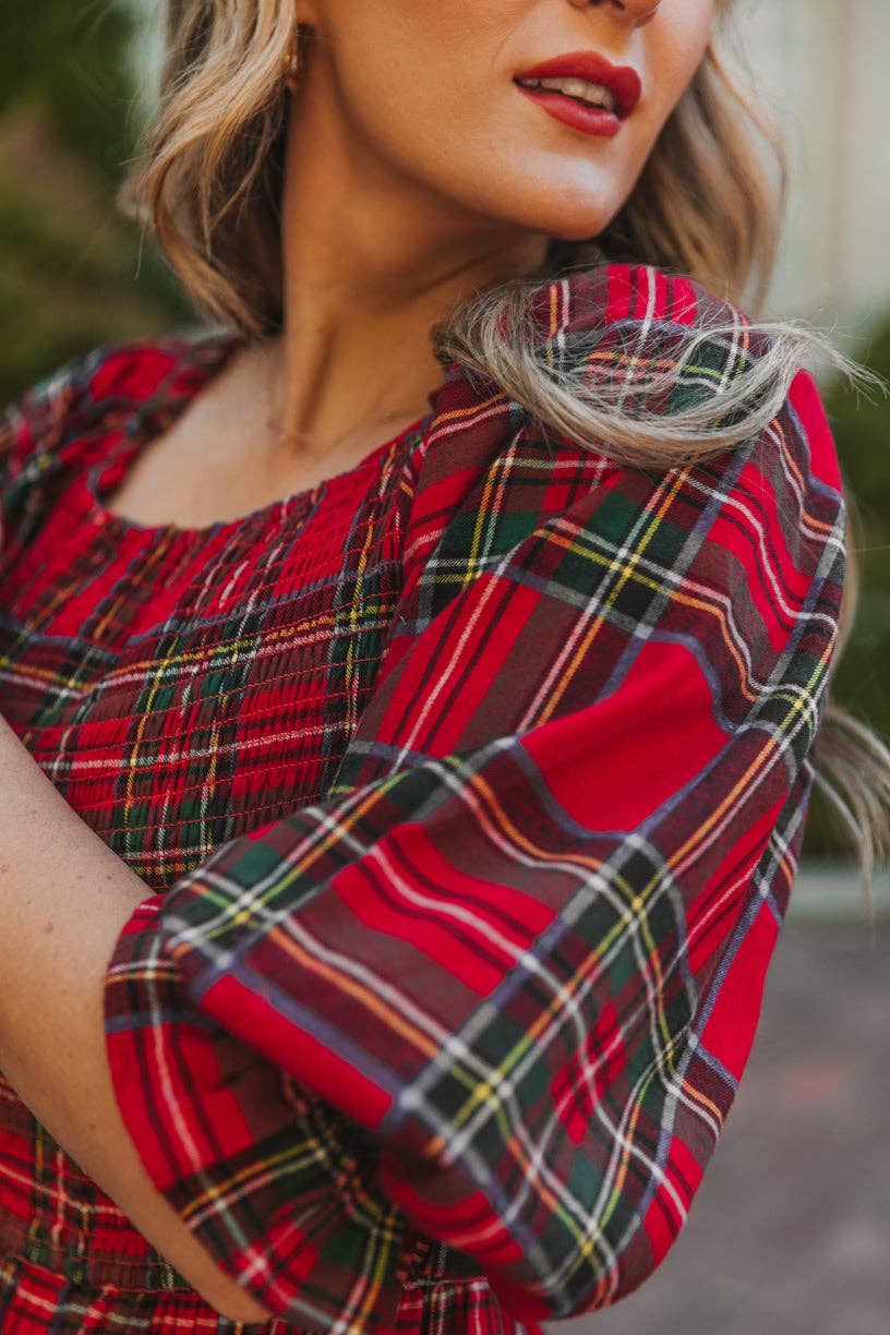 Women's Madeline Dress | Holiday Plaid