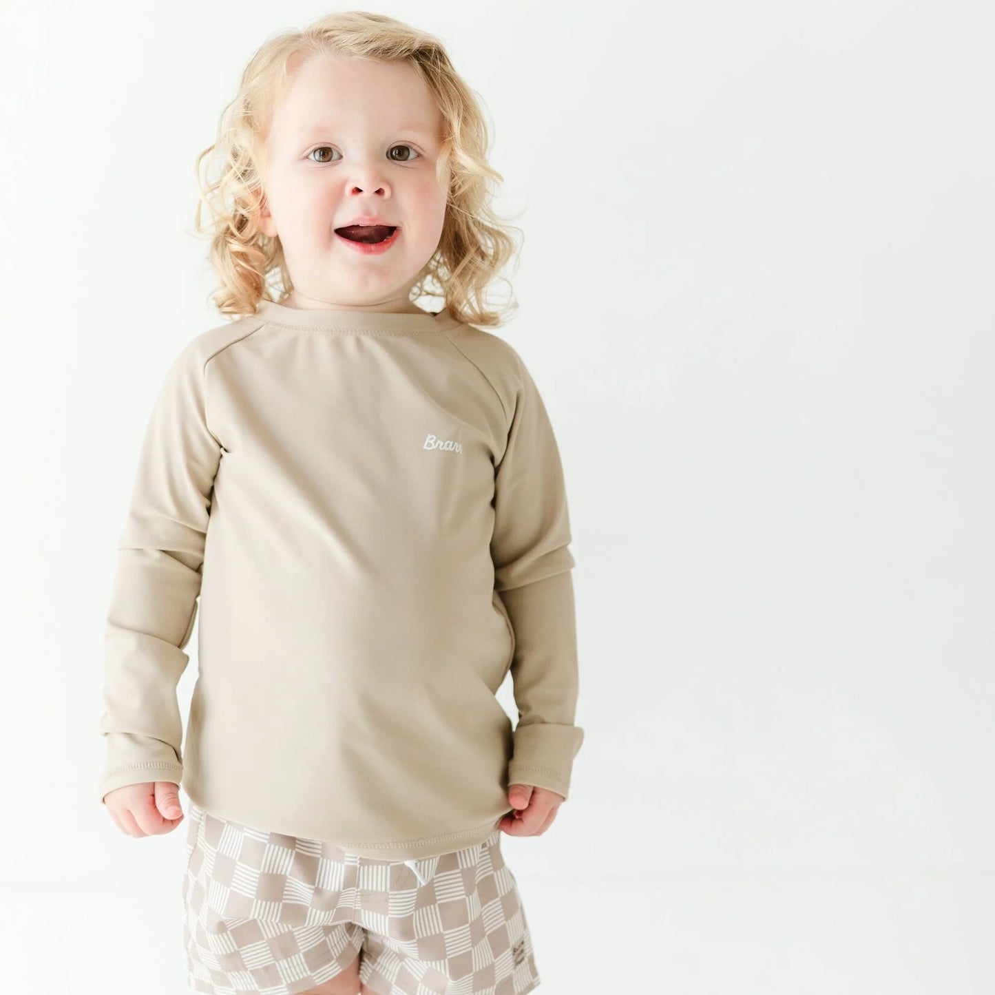 Long Sleeve Rash Guard | Taupe