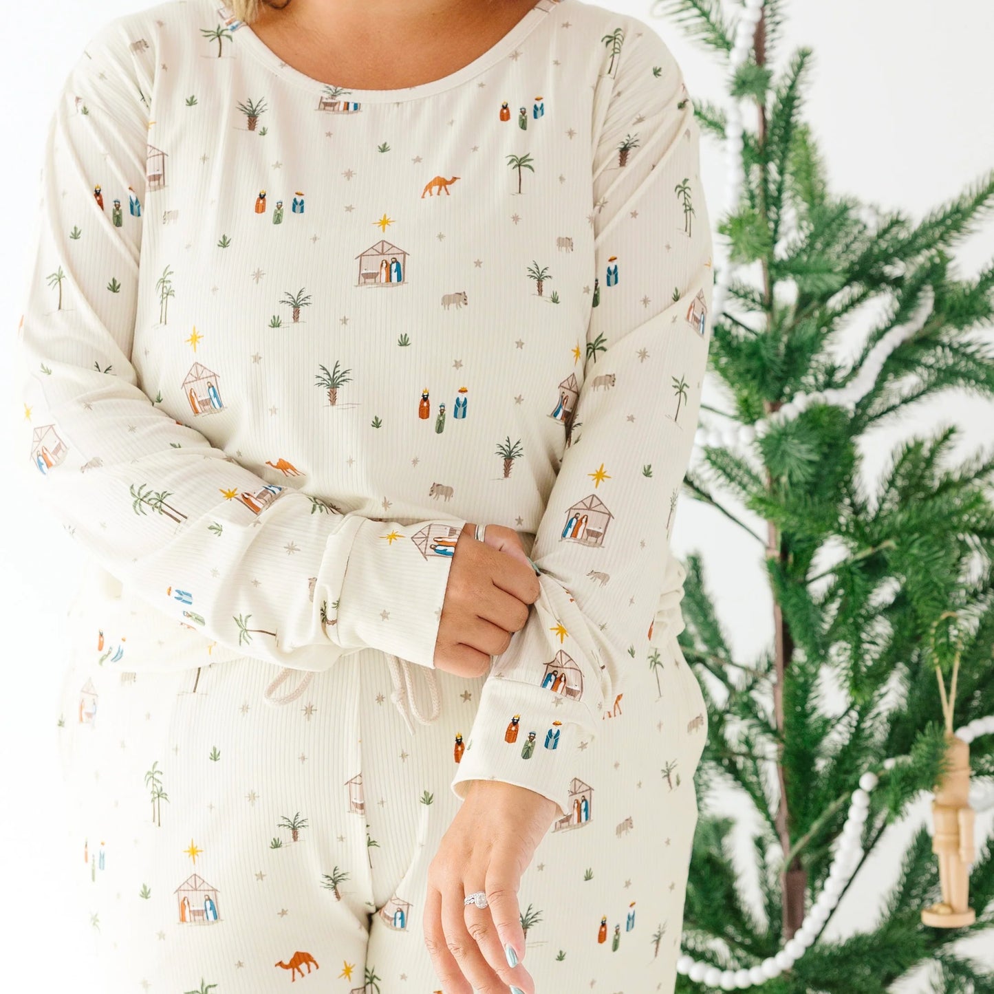 Women's Small Ribbed Long Sleeve Top | Nativity