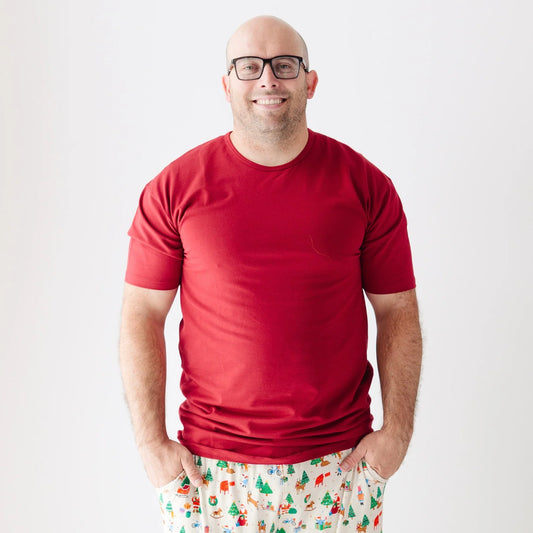 Men's Short Sleeve Bamboo Shirt | Red