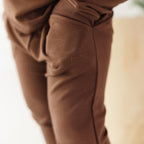 Bamboo French Terry Joggers | Dark Brown