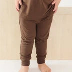 Bamboo French Terry Joggers | Dark Brown