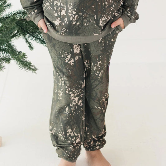 Bamboo French Terry Joggers | Woodland Camo