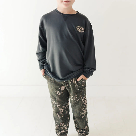 Bamboo French Terry Joggers | Woodland Camo